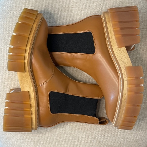 New Stella McCartney Emilie Pull On Leather Chelsea Boots. Size 6 1/2 - Picture 4 of 15